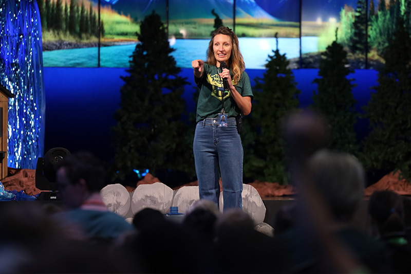 Kids gathered in small group at Vacation Bible School