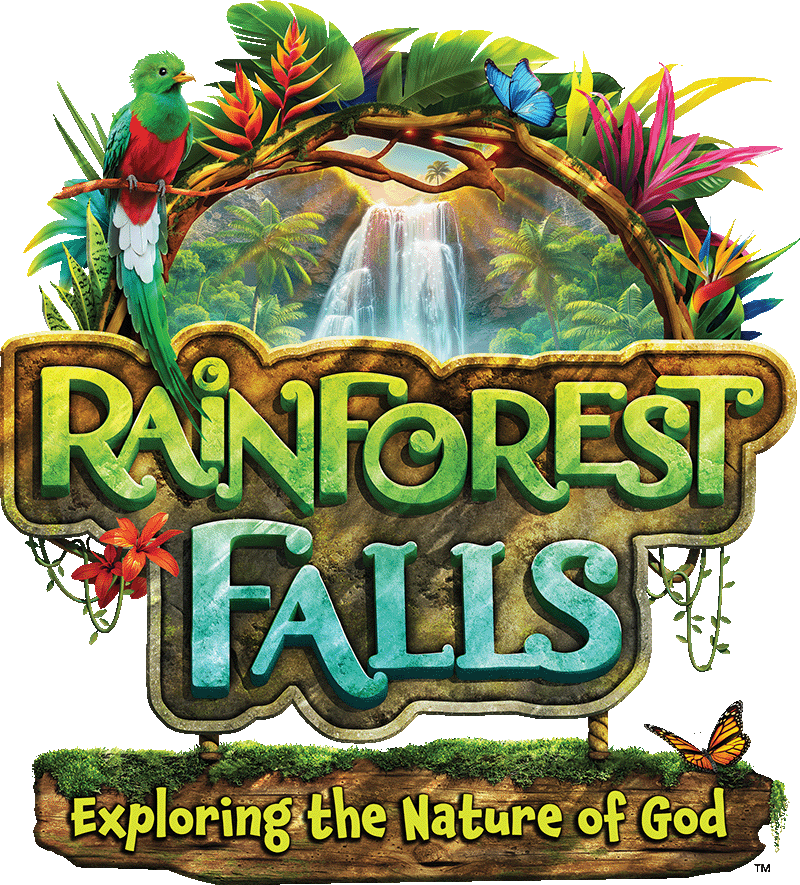 Rainforest Falls Vacation Bible School logo